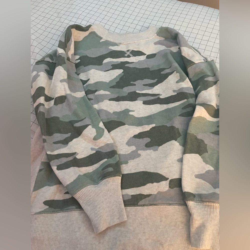 camo aerie crewneck